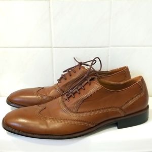 Madden oxford faux leather brown dress shoes men's size 10.5
